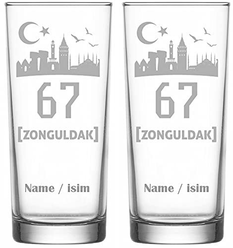 Raki Gläser mit Gravur Glas Bardagi Bardak Rakigläser mit Namen isimli hediye Türkiye Türkei 67 Zonguldak