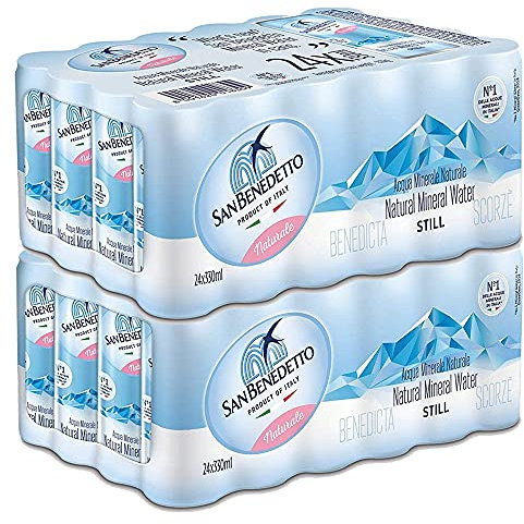 Acqua Naturale San Benedetto Lattina | 48 Latte 33 Cl | Plastic Free | Maxi Formato | Prodotto a Ridotto Impatto Ambientale