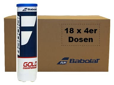 Babolat Gold Championship X4 Tennisball Karton - 72 Bälle - 18x4er Dosen