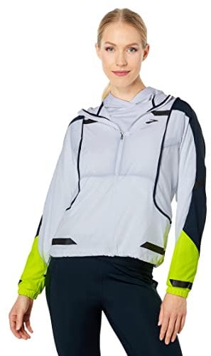 BROOKS 221560134 Run Visible Convertible Jacket Jacket Damen White/Asphalt/Nightlife Größe 25