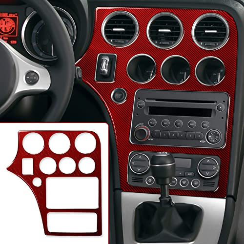OYDDL Auto CD Panel Autoaufkleber Carbon Fiber Trim Kompatibel mit Alfa Romeo 159 939 Brera Spider 2004 2005 2006 2007 2008 2009 2010 2011 Zubehör