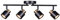 CRAFTRONOS 4 Light Track Lighting Kit, Matt Black Brass Finish Adjustable with Moden Flush Mount Ceiling Spotlight for Kitchen,Living Room,Home Improvement
