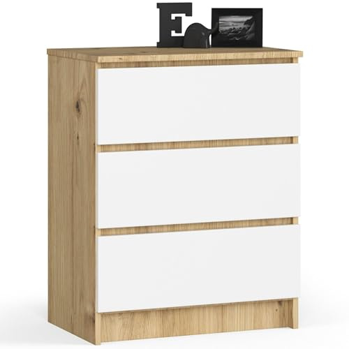 AKORD | Schubladenkommode | Nachttisch | Komodenschrank | Ideal für kleine Gegenstände | Rollcontainer | Laminatplatte | Langlebig | Elegantes Design | Garantiert.