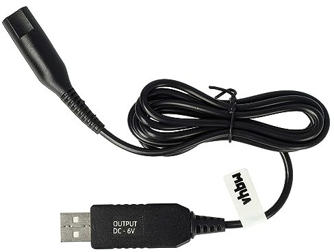 vhbw Ladekabel kompatibel mit Braun Waterflex MGK3040, MGK3060, MGK3080 (Typ 5514, 5515) Rasierer - Netzkabel, 120 cm