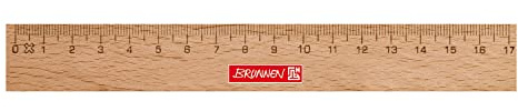 NEU BRUNNEN Lineal 17cm Holz