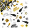 Giftota - Konfetti 40 Geburtstag Deko - 40. Geburtstag Deko - Konfetti (Gold Schwarz) - Partydekoration Geburtstag 40 - Konfetti-Dekoration für Jubiläen, Geburtstage, Partys