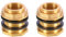 Conector de latón para tanque de agua, 2 piezas macho de 1-1/4 pulgadas hembra de 1 pulgada para interfaz de salida de torre de agua, accesorio de junta de tubo de cobre adaptador de tubo