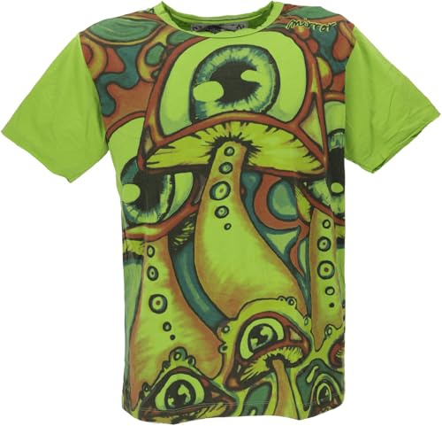 Mirror T-Shirt, Herren, Buddha Design | 100% Baumwolle, normaler Schnitt, handgefertigter Siebdruck, ideal für Yoga und Partys, besonders weich und langlebig.