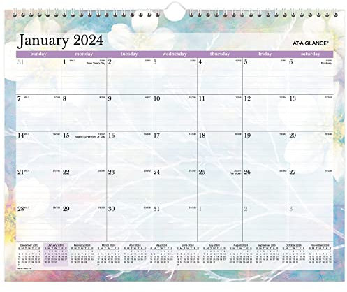 AT-A-GLANCE Wandkalender 2024, 38,1 x 30,5 cm, Medium, Monatlich, Dreams (PM83-707-24)