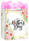 WhatSign Muttertags-Geschenktüten mit Seidenpapier, 29,2 cm, Muttertagsblumen, Papier-Geschenktüten mit Griff