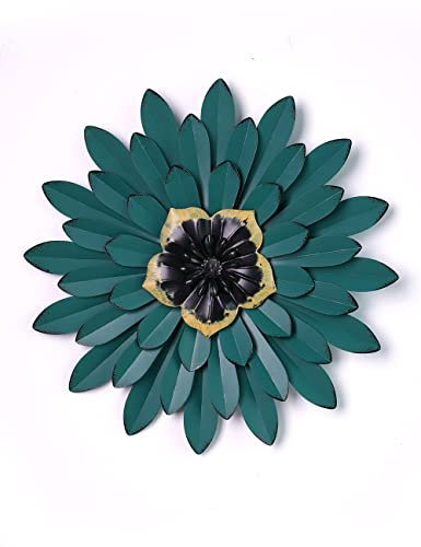 HONCOEN Wanddekoration Metall Blumen Skulptur Geschenk Modern Dekor Arts Wandkunst Figuren Statue Wohnzimmer Ornament 36x36cm