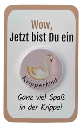 Geschenk für Krippenkinder Button ohne Nadel „Schwan“ Geschenk Krippe Start Geschenk Krippenkind Anstecker Krippenstart Geschenk Idee Kitakind Geschenkidee Krippenkind Geschenk