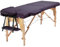 Yaheetech Massageliege Mobile Massagetisch mit Holzfüßen 2 Zonen Tragebares Massagebett inkl. Kopfstütze & Armlehnen Höhenverstellbar 60cm Breit bis 250 kg Belastbar Lavendel