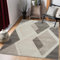 payé Teppich Wohnzimmer Kurzflor Beige Braun - 200x290cm - Boho Karo Muster Modern Skandinavisch Wohnteppich Schlafzimmer