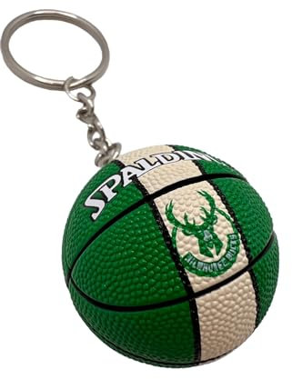 Generico Porte-clés compatible avec NBA Bucks Basket Gadget Accessoires idée cadeau homme femme enfant pendentif créatif 3D, vert, Taille Unique
