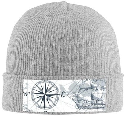 TRESILA Stilvolle Strickmütze Winter Beanie Männer und Frauen Warme Beanie Hüte Acryl Strickmütze Weiche Chunky/Niedliche Eule, Bootskarte, One size