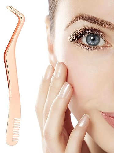 Pinze per ciglia - Pinze per ciglia finte in acciaio inossidabile per ciglia | Mazzi di ciglia con pettine per ciglia finte Strumento applicatore ciglia per Jingan