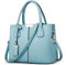 POSSOBAG Elegant Handtasche Damen Leichte Große Kapazität Henkeltasche mit Mode Ornamente Umhängetasche für Frauen Reisen Casual Täglich Urlaub Shopper PU Leder Top Griff Tasche Blau B