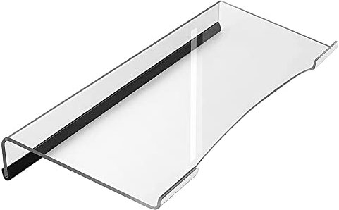 FREDY Acrylic Keyboard Holder,Acrylic Tilted Computer Keyboard Holder Clear Keyboard Stand for Ergonomic Typing Office Desk B
