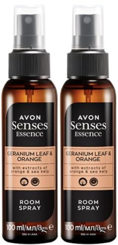 Avon Pack of 2 Room Sprays - Geranium Leaf & Orange, 100ml Each
