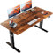 Flamaker Höhenverstellbarer Schreibtisch, Elektrischer Schreibtisch Höhenverstellbar für Steh-Sitz, Computertisch mit Memory-Funktion, Stabiler Tisch Standing Desk, Bürotisch,140 x 60 cm,Braun
