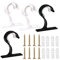 KHDULQ 4 Pièces Support Tringle Rideaux,Tringle Rideau Plafond Fixation Tringle Rideau Métal Attache Tringle Rideaux Barre Plafond Crochets pour Support Tringle Fixation Plafond