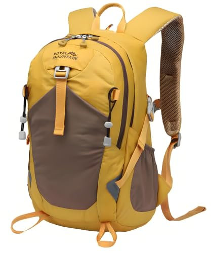POWER KING Hiking Backpack 20L Foldable Travel Rucksack for Women Men Small Lightweight Packable Outdoor Daypack for Student, Fit for 14 inch Laptop (20L_Yellow)