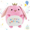 ACCZ Happy Birthday Plüschtier, 40cm Rosa Hase Kuscheltier Geburtstag Geschenke für Mädchen Kinder, Kaninchen Plüschtier Stofftier, Cartoon Plüschkissen Plüsch Spielzeug Geburtstag Mädchen Geschenke