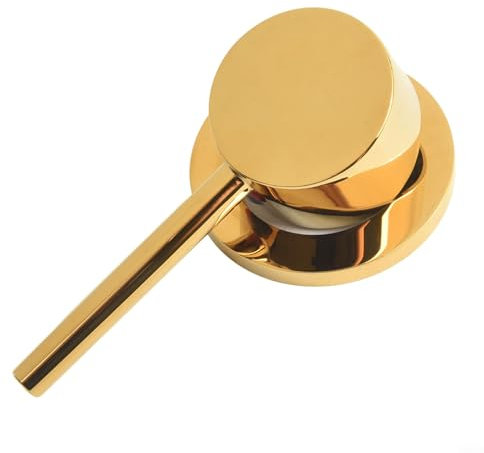 Manual Mixer Valve, Brass Concealed Faucet Valve Body Switch, Split Type Cold and Hot Mixing Control Valve for Bathroom(Gold)
