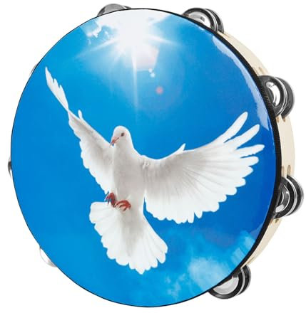 Peace Doppelreihige Glocken Tamburin Handtrommel Glocken Musikinstrument Rhythmus Percussion Tamburin für Erwachsene Kinder