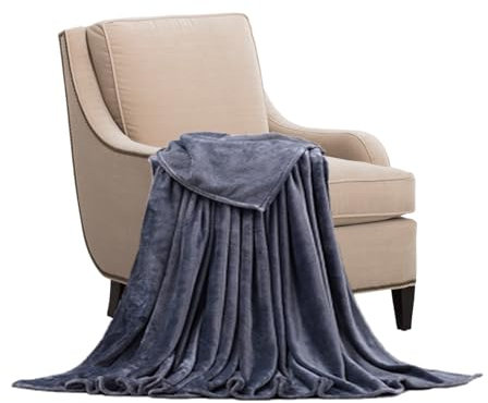 STGAO Tagesdecke 100 x 200 cm Weiche Warme Gemütlicher Kuscheldecke Grau Leichte Bequeme für Bett Und Couch, Dunkelgrau