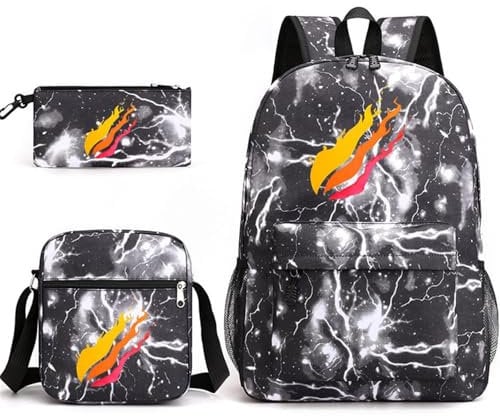 Bags For Women Lightweight Backpacks Women New School Bag Backpack Pencil Case Shoulder Bag Three Piece Set Men Backpack Travel Backpack With Wheels (F, One Size)