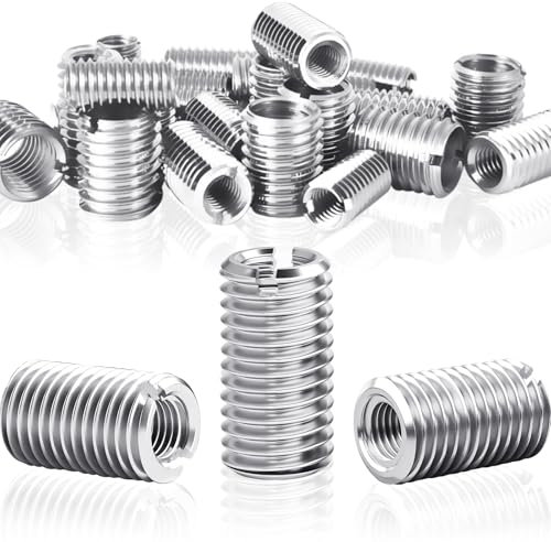 Jyvex Gewindeeinsatz M10 auf M6 x 20mm, 24 Stück gewindeadapter m10 m6, Edelstahl Gewindehülse,Adapter für Schraubverbindungen, Reduziermuffe m10 auf m6 Adapter, Reparatur, Montage