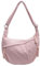 HiTotes Borsa a tracolla in nylon a mezzaluna da donna a mezza luna, borsa a tracolla, 02-velluto a coste Rosa, 34cm