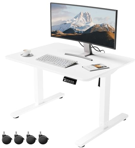 ERGOMAKER Schreibtisch Höhenverstellbar Kindertisch Schwarz Höhe 48-75 cm | LED-Höhenanzeige Speicherplätzen Ergonomischer Arbeitstisch für Wohnzimmer Arbeitszimmer Jugendzimmer Büro 80x60cm