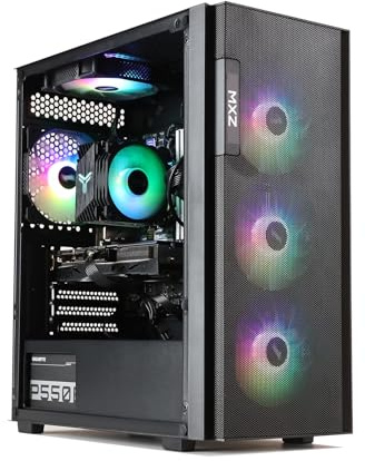 MXZ Gaming PC Computer I5 11600KF, RTX4060Ti, 8GB*2 DDR4, NVME M2 1T, 6RGB Fans,Windows 11 Pro Ready to use, Gamer Desktop Computer(I5 11600F| RTX4060Ti)