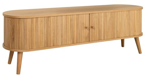 Riess Ambiente Retro TV-Board Valhalla Wood - 160cm - Natur - Eichenholz-Optik Lowboard mit Schiebetüren