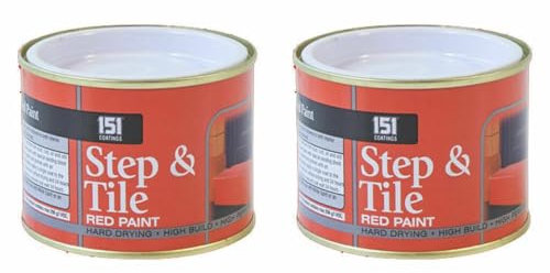 MIXEL 151 Coatings Step & Tile Red Paint, Vibrant Color, Hard-Drying Formula, Durable Finish, Weather-Resistant, Indoor & Outdoor Use, (Pack of 2)