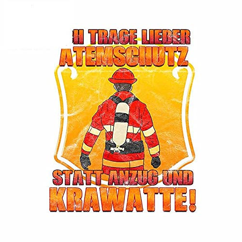 13 cm x 10,2 cm für Atemschutz Feuerwehrmann VAN Autoaufkleber Cartoon Windschutzscheibe Aufkleber Windows Scratch