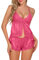Pijamas Femme Hiver Sexy Pyjama Short Vêtements De Nuit Ete Lingerie Satin Rose Ensemble Chic Pyjashort Pantalon Ensembles s Pyjamasques Vetement Velours Été Nuisette