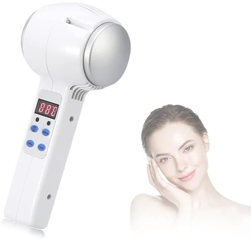 TsoLay Masajeador Facial De Frío-Calor, Instrumento De Belleza con Martillo De Frío-Calor con Pantalla LCD, Modo Frío-Calor Ajustable, Rejuvenecimiento De La Piel, Reduce Poros, para El Hogar