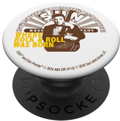 Sun Records X Elvis Presley Wo Rock and Roll geboren wurde PopSockets Klebender PopGrip