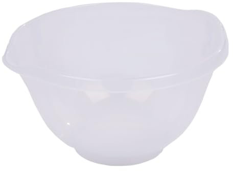 Large Mixing Bowls Non-Slip Soft Grip Clear Plastic Mixing Bowl Microwave and Dishwasher Safe, Compact Stackable 2 Liter, 4Liter, 7 Liter Capacity Ideal for Baking and Cooking (7 Litre)