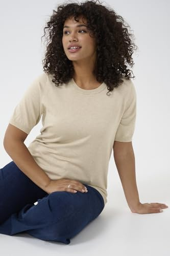 KAFFE CURVE Strickpullover KClizzy L, Feather Gray Melange L