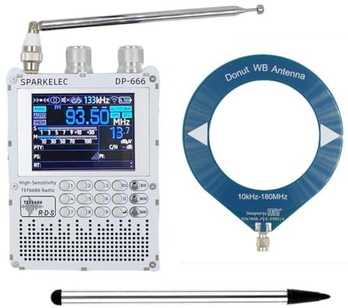 Uxsjakjsd DP-666 TEF6686 Radio 2,8-IPS-Touchscreme Hochsensitivitätsempfänger Full Band FM LW MW SW Shortwave Radio
