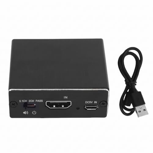 Bewinner HDMI -Audio -Extraktor, 4K 30Hz HDMI -Audio -Splitter für Optische 3,5 Mm, Stereoadapter, Kompatabel für Fernseher, Anzeigen und Projektoren über HD Multimedia -Schnittstelle