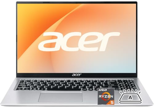 acer Aspire 3 Premium - Computer portatile con tastiera retroilluminata, CPU AMD Ryzen 5 7430U, 16 GB di RAM, SSD da 512 GB, display FHD da 15,6, Wi-Fi veloce 6, Copilot AI, webcam, Windows 11 Pro