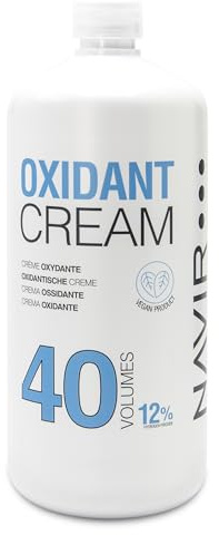 NAVIR Profesional | Agua oxigenada en crema - Peróxido de hidrógeno estabilizado – Emulsión oxidante para decoloración y tinte de cabello – Uso profesional y doméstico (40 vol)