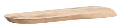 FineBuy Wandregal 40 cm Akazie Massivholz, Schweberegal Organische Form | Wandboard aus Echtholz, asymmetrisch geschwungene Kante, handgefertigtes Unikat, Hängeregal für Wohnzimmer und Flur