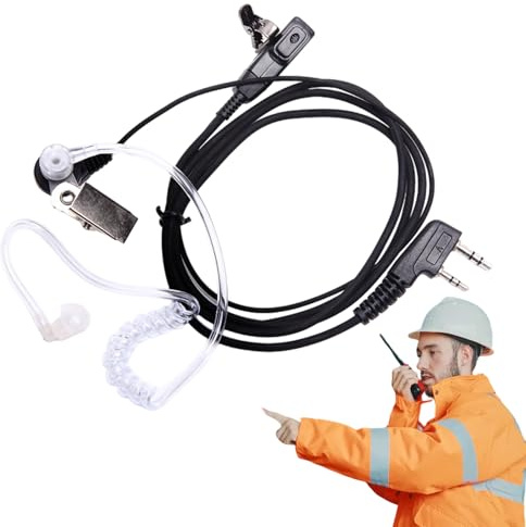 Zestivra Walkie-Talkie-Kopfhörer, Funk-Kopfhörer mit Kopfhörer, 2-Wege-Radio-Headset, Akustikschlauch-Kopfhörer, Walkie-Talkie-Headset, Zubehör